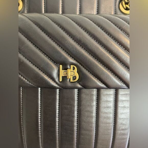 Henri Bendel Black Quilted Laptop Bag with chain handles - Picture 4 of 16